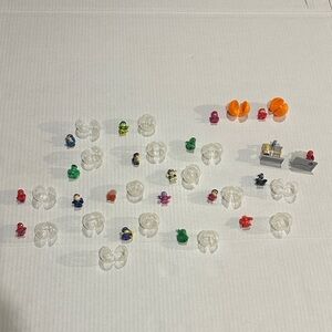 Lot of 20 squinkies Colorful Miniature Toys are flexible and come w containers